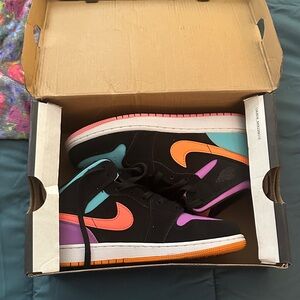 Jordan Kids Sneakers Black Orange Purple